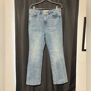 Soft Surroundings Ultimate Denim Straight Leg Jeans Women’s Size 14P Light Wash